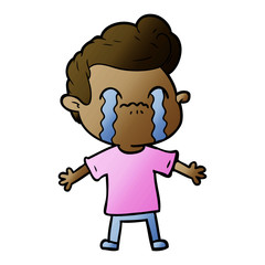 cartoon man crying