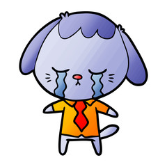 cartoon dog crying