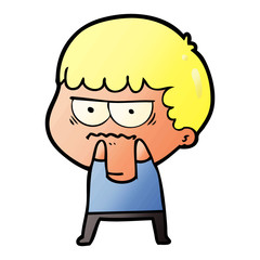 cartoon annoyed man