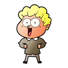 cartoon happy man