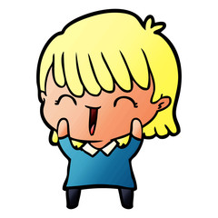 Fototapeta premium cartoon woman