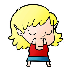 cartoon elf girl