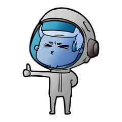 Obraz premium cartoon stressed astronaut