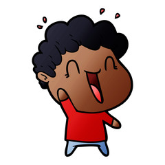cartoon happy man