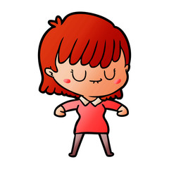 cartoon woman