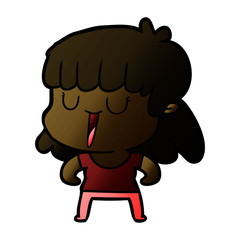 cartoon woman laughing