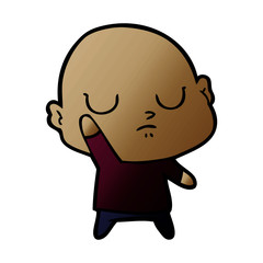 cartoon bald man