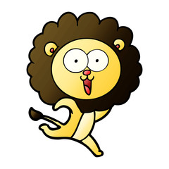 happy cartoon lion