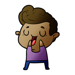 happy cartoon man