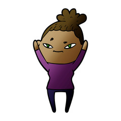 cartoon woman