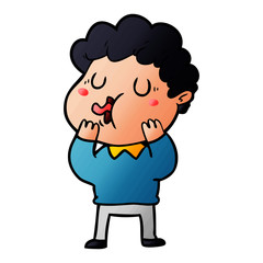 Fototapeta premium cartoon man singing