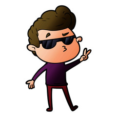 cartoon cool guy