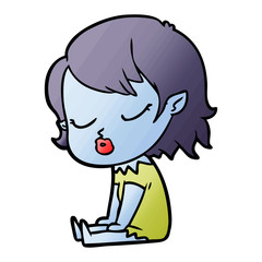 cute cartoon vampire girl