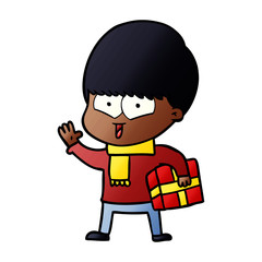 cartoon happy boy