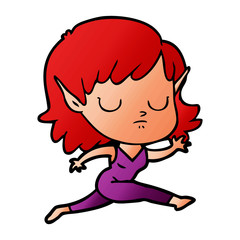 cartoon elf girl