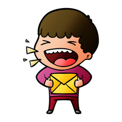 cartoon laughing man