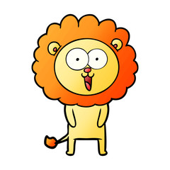 happy cartoon lion