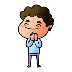 cartoon friendly man