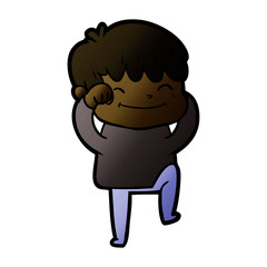 cartoon happy boy