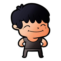cartoon happy boy