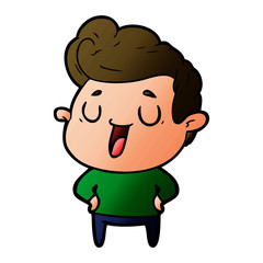 Obraz premium happy cartoon man