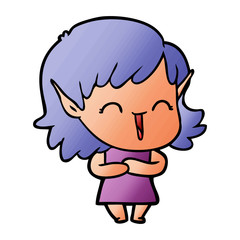 cartoon elf girl