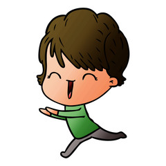 cartoon laughing woman