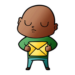 cartoon bald man