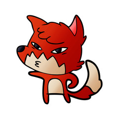clever cartoon fox