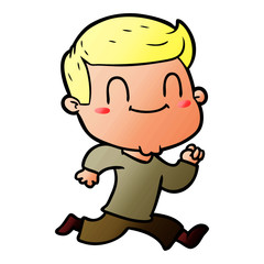 cartoon friendly man