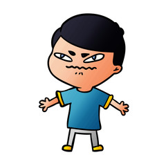 cartoon exasperated man