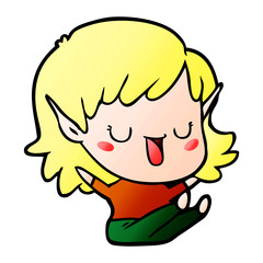 cartoon elf girl
