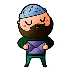 cartoon man with beard