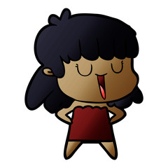 cartoon woman laughing