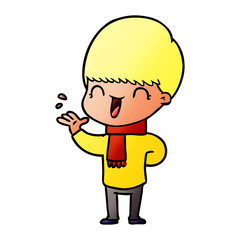 Obraz premium happy cartoon boy