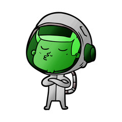 Obraz premium cartoon confident astronaut