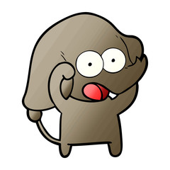 Obraz premium cute cartoon elephant