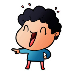 cartoon happy man