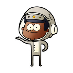 happy astronaut cartoon