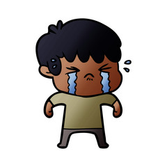 cartoon boy crying