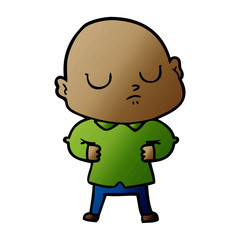 cartoon bald man