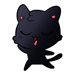 happy cartoon cat