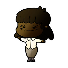 cartoon woman
