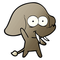 happy cartoon elephant