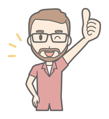 A man who wears eyeglasses and has a beard has a good sign