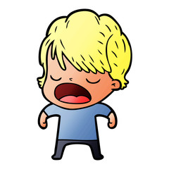 cartoon woman talking