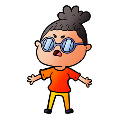 cartoon annoyed woman