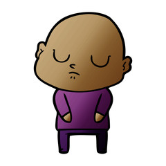cartoon bald man