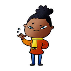 Fototapeta premium cartoon woman