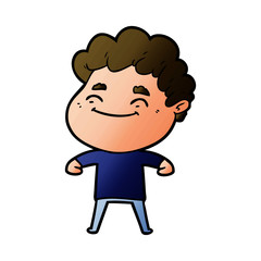 cartoon friendly man